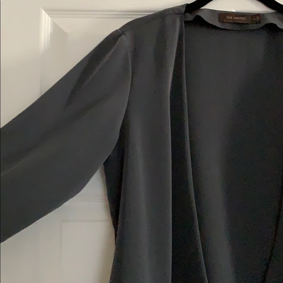 Dark Grey Blazer Style Light Jacket Sz Medium - Picture 3 of 4